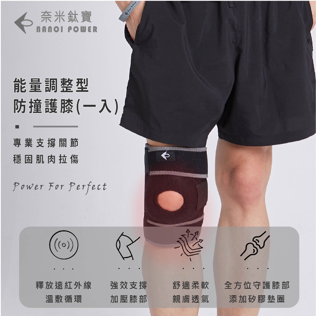 Nano Ti Power 能量調整型防撞護膝 (一入)