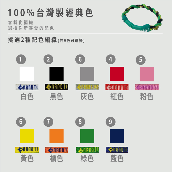 Nano Ti Power  鈦炫能量布手環 (2編二倍能量 )
