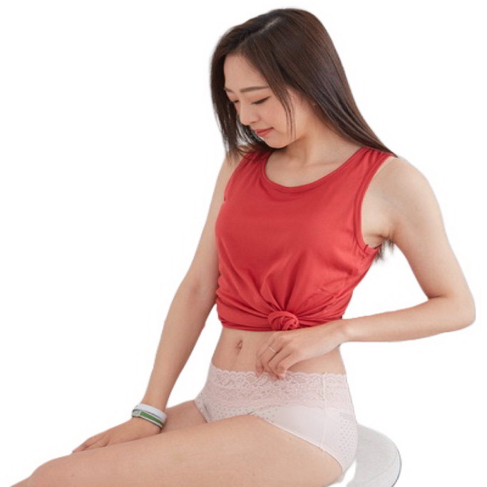 Nano Ti Power 鈦鍺能量蕾絲無痕三角內褲 (中腰)