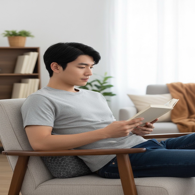 Nano Ti Power 超導石墨烯+銀纖維+4D高涵氧纖維能量共振靠腰墊