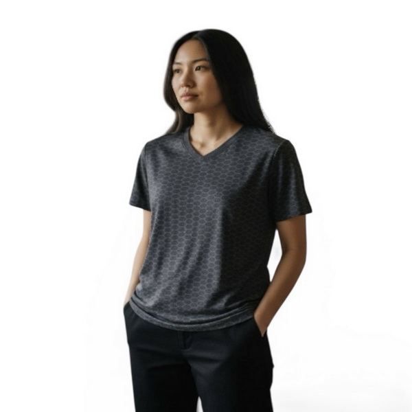 鈦強鍺銀纖維能量V領上衣